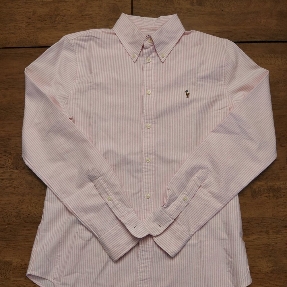 Ralph Lauren Custom Fit Pink Striped Shirt